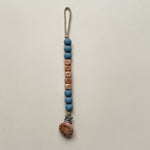 Pacifier clip with name - wood