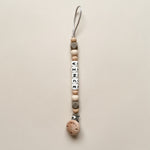 Pacifier clip with name - silicone